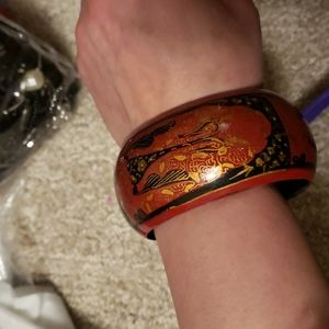 Very old vintage oriental wood bracelet